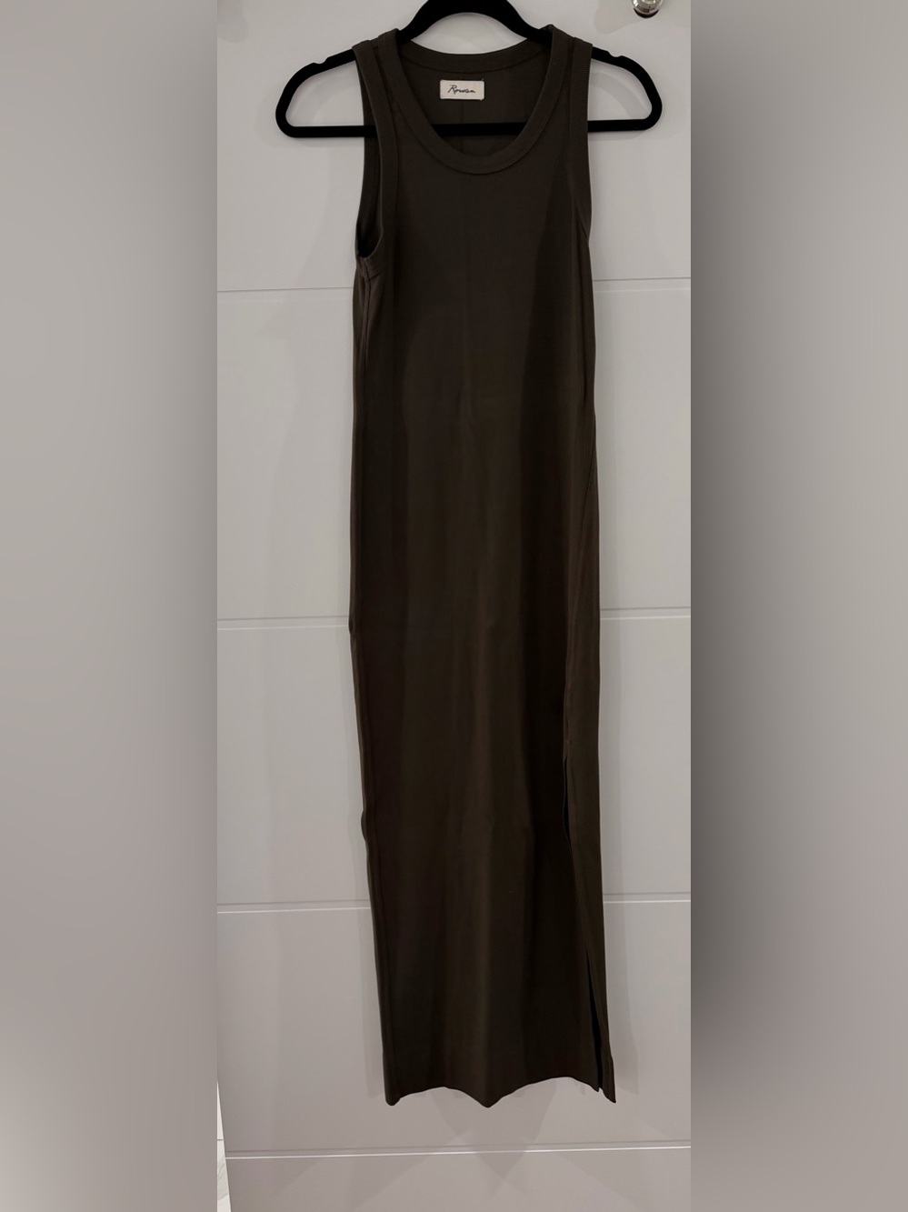 Sleeveless Brown Maxi Tank Dress by